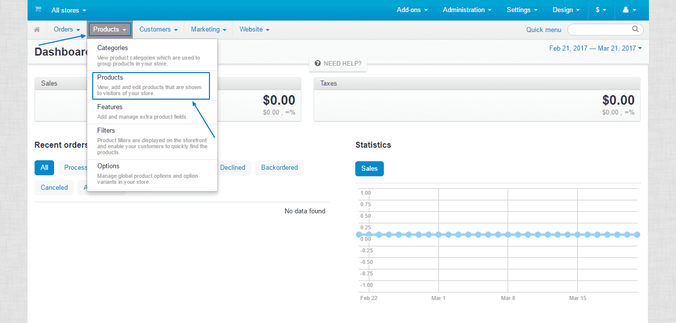 How to create and manage products in CS-Cart?