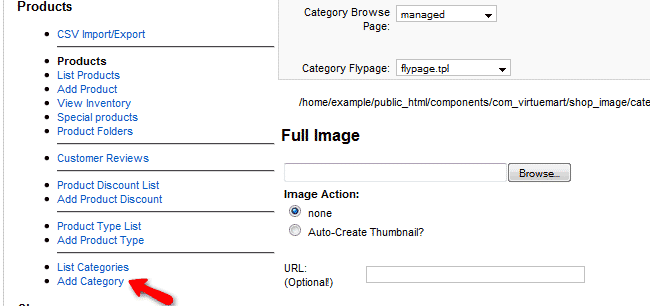 How to create categories in VirtueMart?