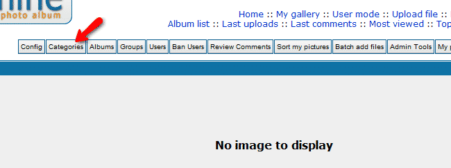 How to create new categories in coppermine Gallery?