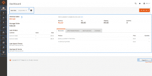 Basic functions in the Magento administration panel