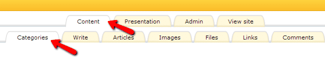 How to create a new categories in Textpattern?
