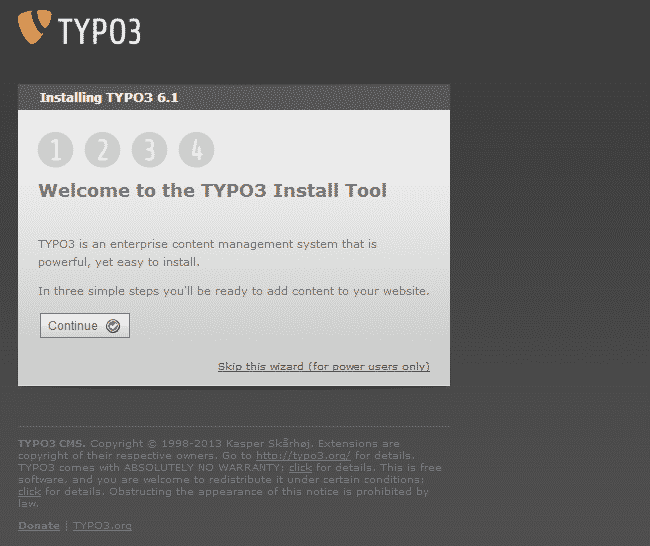 Typo3 manual installation