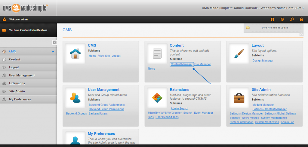 How to add new pages in CMS Made Simple?