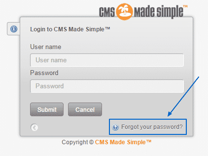 How to reset the admin password in CMS Made Simple?