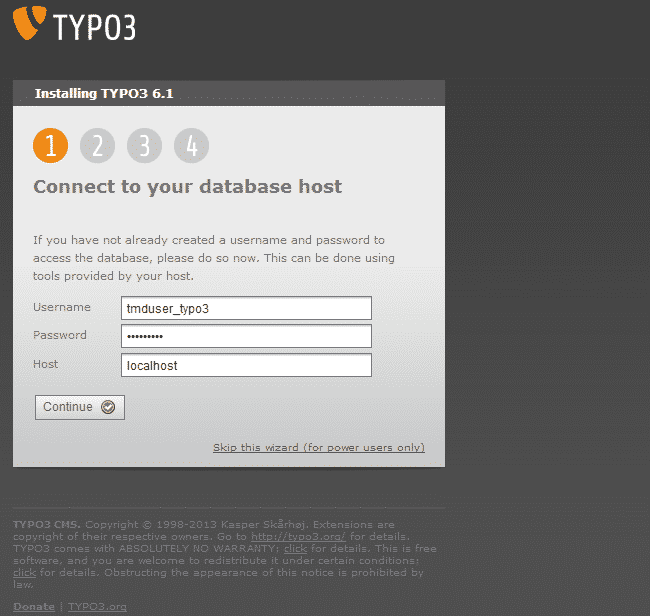 Typo3 manual installation