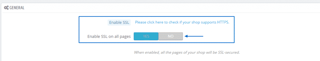 How to enable SSL in PrestaShop 1.7?