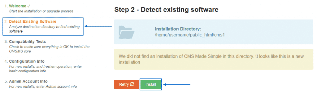 How to install CMS made simple manually?