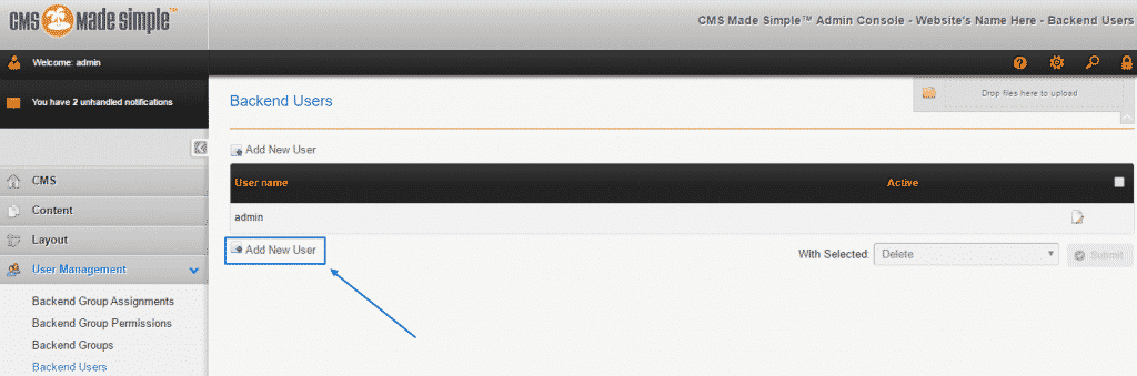 How to manage users and groups in CMS Made Simple?