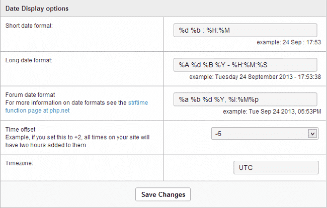 How to Setup e107 Timezone?