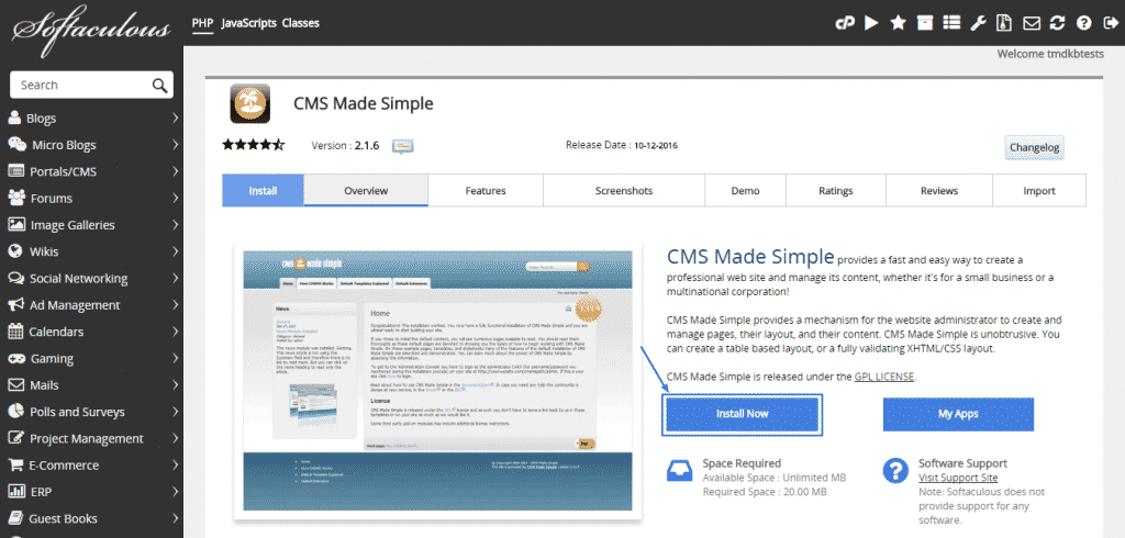 How to install CMS Made Simple automatically?