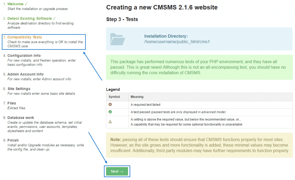 How to install CMS made simple manually?