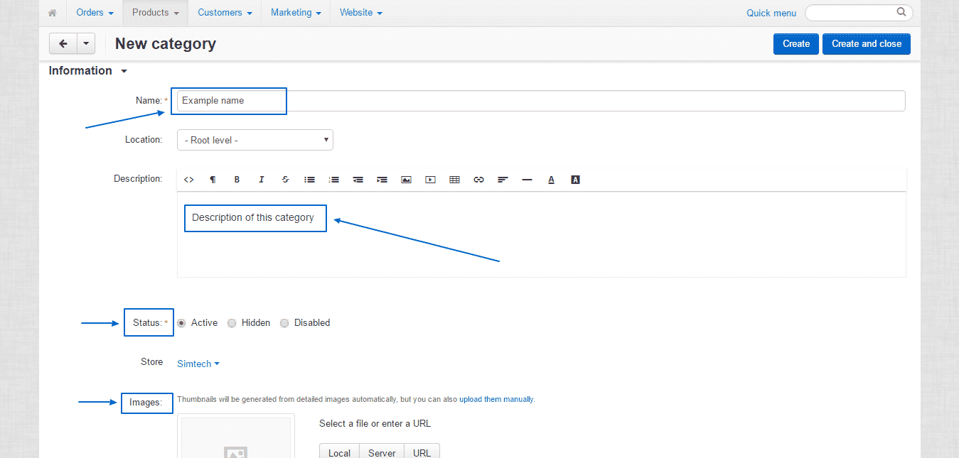 How to create and manage categories in cs-cart?