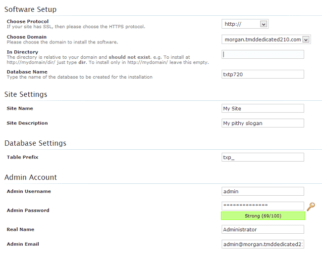 TextPattern automatic installation