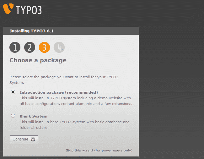 Typo3 manual installation