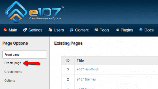 How to Create an e107 Page?