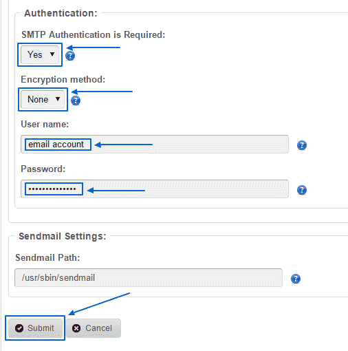 How to configure CMS Made Simple email settings?