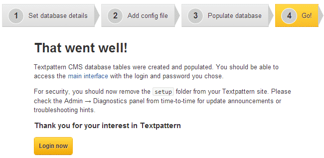 TextPattern manual installation