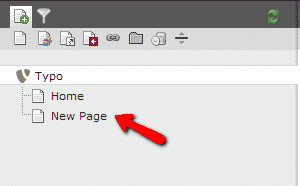 How to add new content in Typo3?