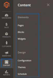 Basic functions in the Magento administration panel