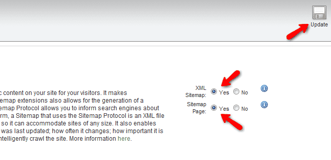 How to create a sitemap in MiaCMS?