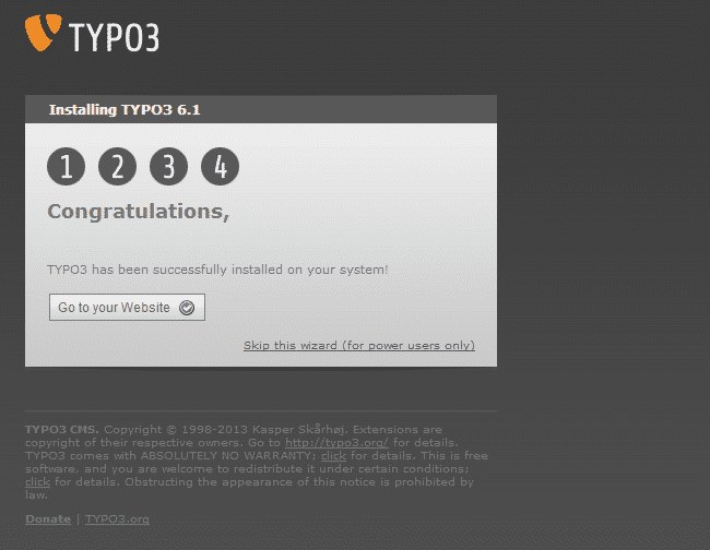 Typo3 manual installation