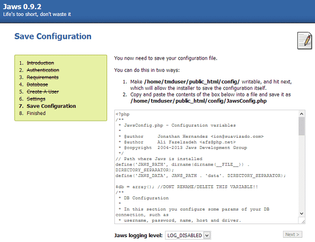 How to install Jaws?