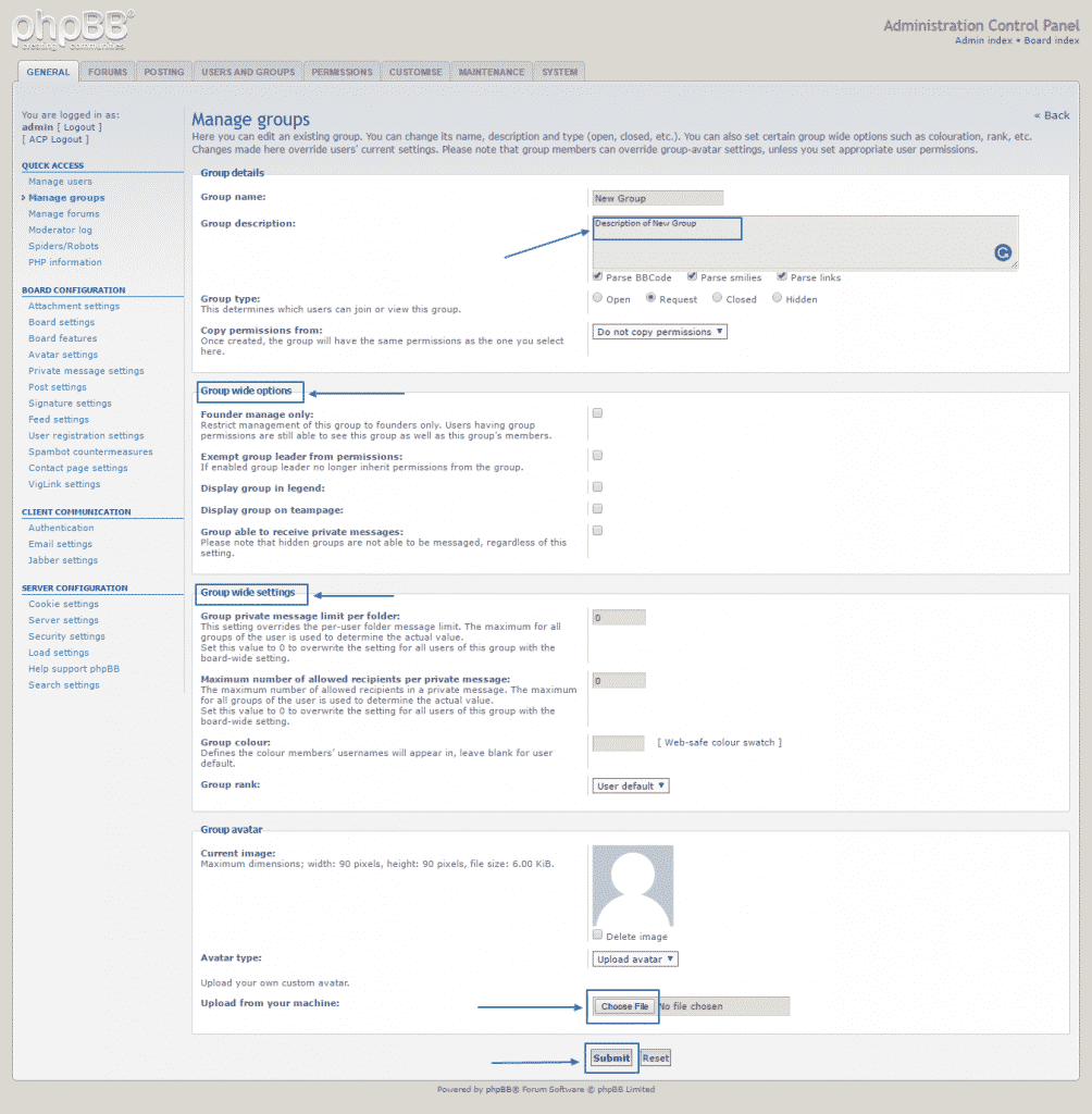 users and groups