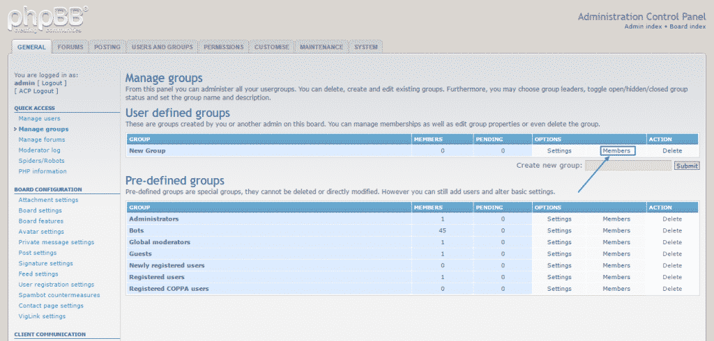 users and groups