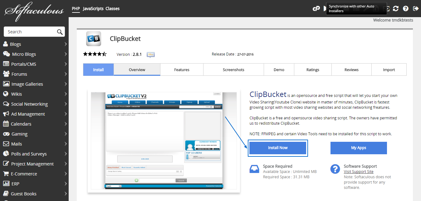 HOW TO INSTALL CLIPBUCKET automatically?