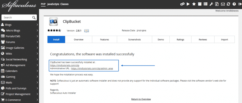 HOW TO INSTALL CLIPBUCKET automatically?