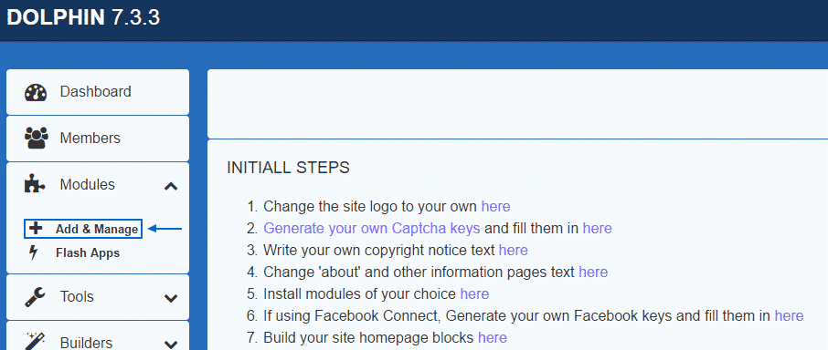 How to allow login with facebook on my dolphin website?