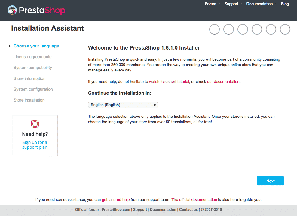 PrestaShop1.6 Manual Installation